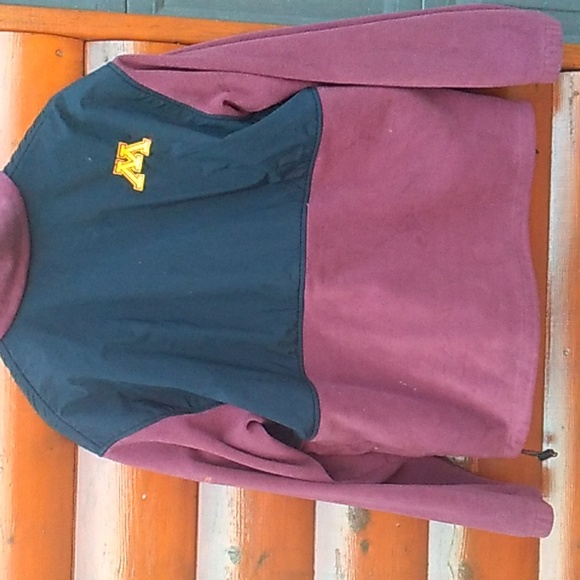 π Columbia Minnesota Maroon UniSex Fleece Jacket Sz XL - Picture 2 of 16